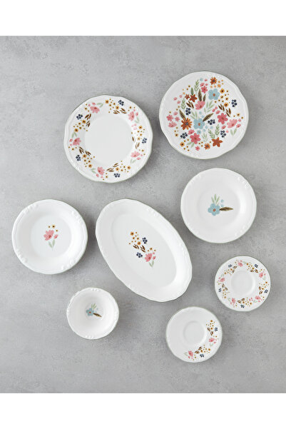 English Home Botanic Porselen Kahvaltı Takımı 20 Parça 6 Kişilik Renkli