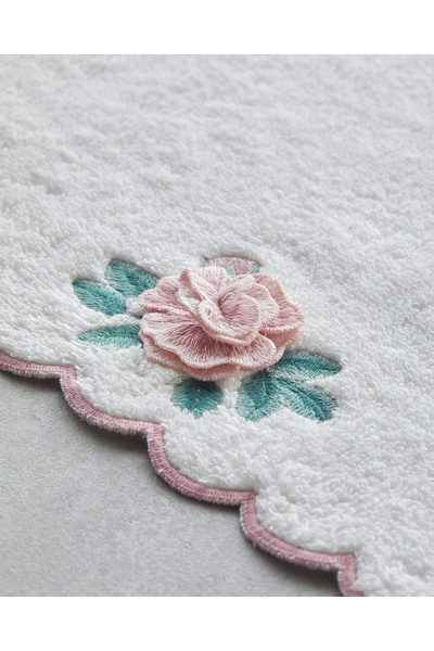 English Home Rossy Бавовняна вишита рушник для обличчя 50x80 см Екрю