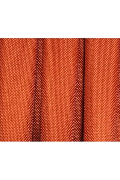 GOCCIA Hasır Dokulu Lüks Fon Perde Pilesiz Tek Kanat Kiremit