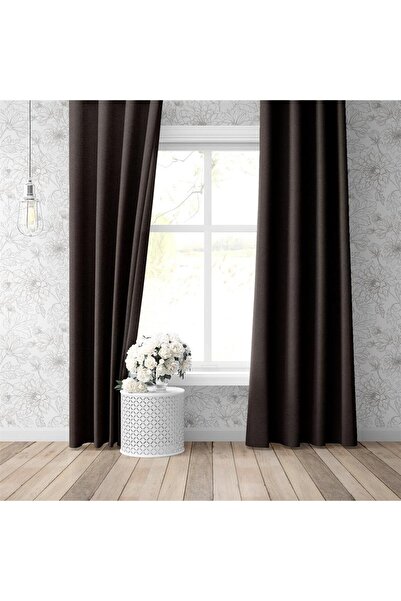 GOCCIA Blackout Karartma Tek Kanat Fon Perde Acı Kahve