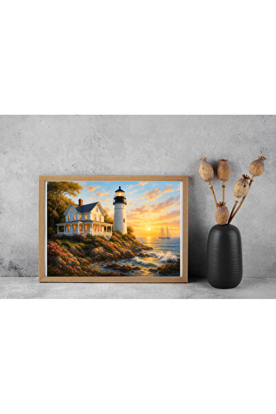 Neverland 1000 Parça Puzzle - Lighthouse Sunset (Deniz Feneri Günbatımı)