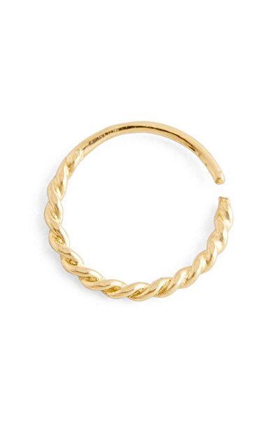 Beyisa El İşi 925 Ayar Gümüş Halka Burma Sarmal Hızma Burun Piercing Nose Ring