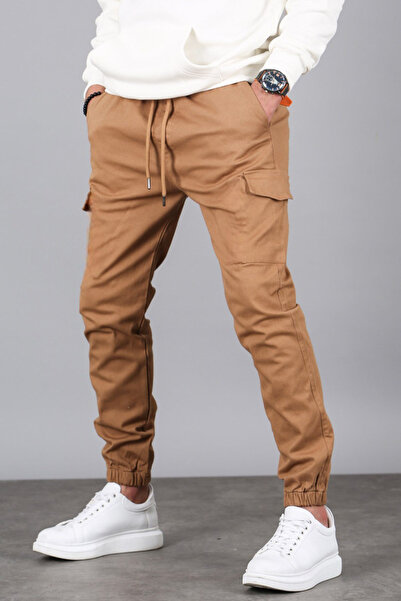 SERAZAT Men's Cotton Lycra Cargo Pocket Trousers Side Pocket Pants