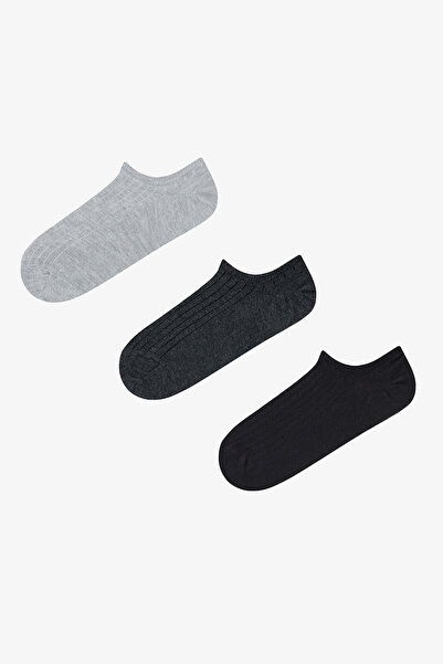 Penti 3 Pairs Cotton Ribbed Toe Seamless Sneaker Socks