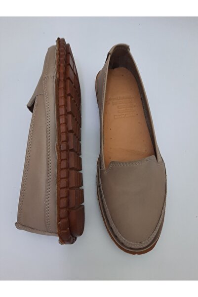 KAPAR % 100 Hakiki Deri ve El yapımı, Vizon Renk Günlük Babet model