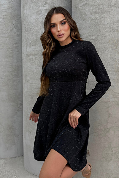 Lesa Wear Μαλακό ελαστικό ύφασμα Glitter Mini βραδινό φόρεμα