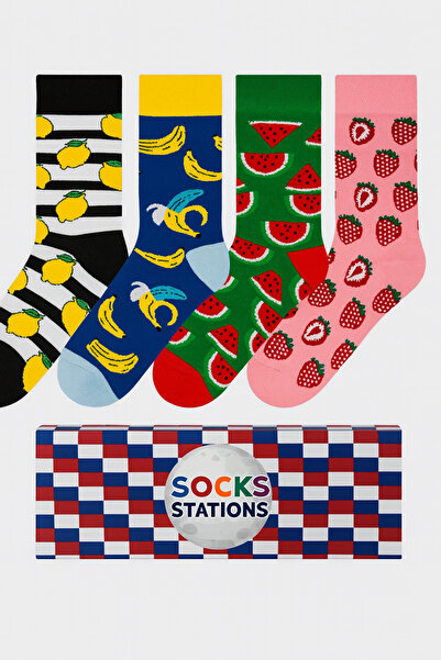 Socks Stations Set de șosete cu modele Șosete colorate pentru femei și șosete pentru bărbați Șosete colorate Șosete Șosete de iarnă