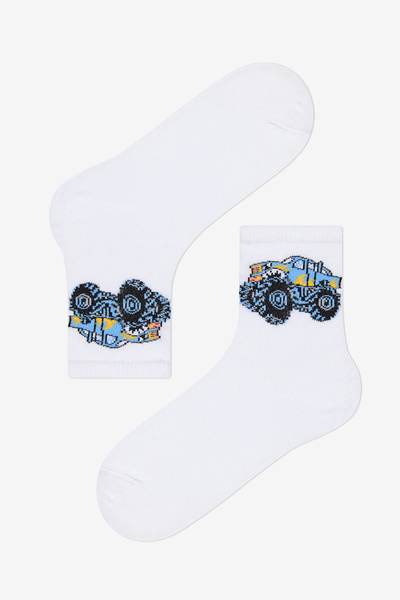 Penti Boy's Off Road Car Multicolored 4-Piece Socks
