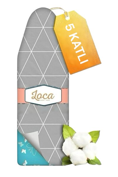 loca sweet home 5 Katlı (HEDİYELİ) Gerdirme Aparatlı Yanmaz Yapışmaz Ütü Masası Kılıfı (ÖZEL ÖLÇÜ)