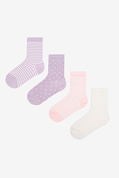 Penti Șosete multicolore, moale, 4 piese, pentru fete