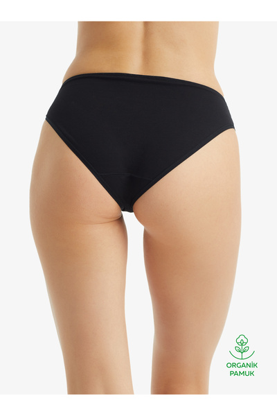 Blackspade Kadın Organik Pamuk Slip Külot 1661 - Siyah