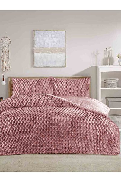 Bella Home Sherpa Comforter Dark Burgundy Blanket Set Premium