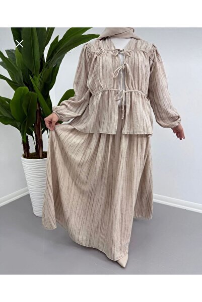 VOLT CLOTHİNG Premium Linen Lined Skirt Suit