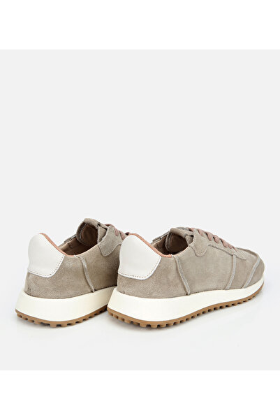 Hotiç Kadın Süet Deri Bej Spor Ayakkabı