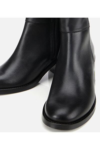 Hotiç Kadın Deri Siyah Bilekte Topuklu Bot