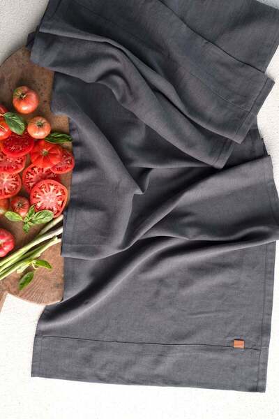 Barine Covoraș de in antracit 45x160