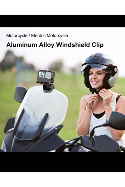 GoPro Motorsiklet Vizör Rüzgarlık Tutucu