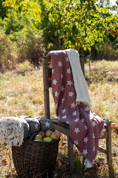 Barine Переносний ремінь з полярним покриттям, двосторонній плед з зірковим ж...