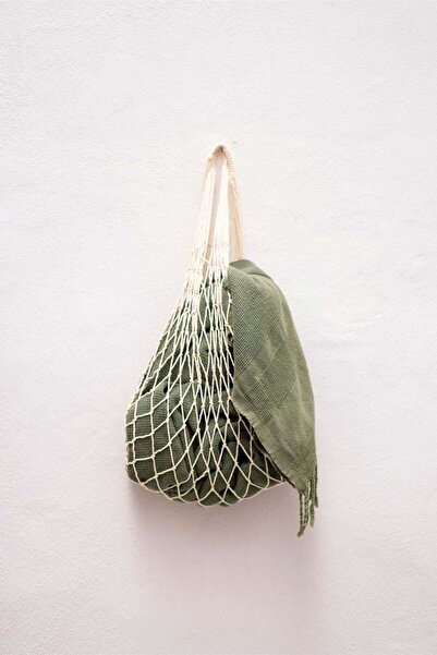 Barine Stone Grinding Washable Seersucker Peshtemal Green 85X160