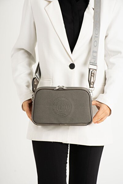 GALB LEATHER Cream Color Medium Size Plain Leather Casual 6 Compartment Crossbody Women's Shoulder Bag with Wallet Gift