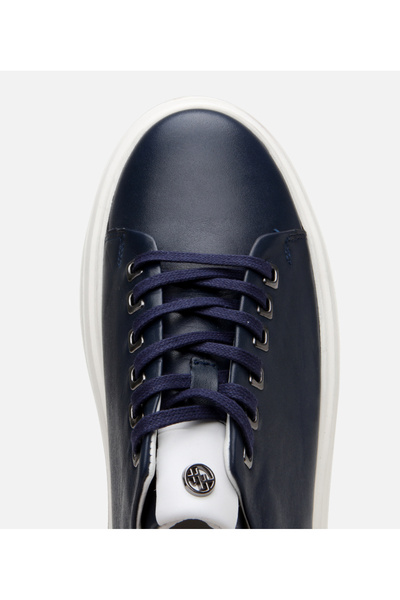 Hotiç Чоловічі шкіряні темно-сині кросівки на легкій підошві