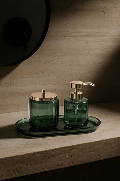 Barine Σετ μπάνιου από γυαλί Emerald