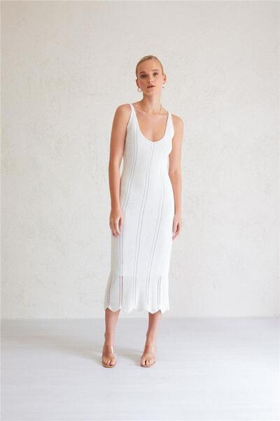 Avrile Women's Strap Dress Ham Ecru