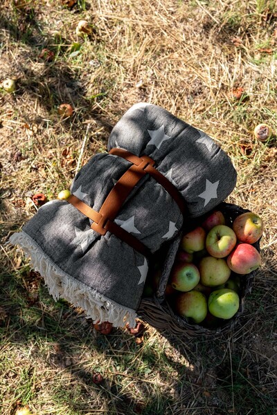 Barine Переносний ремінь з полярним покриттям, двосторонній плед з зірковим ж...