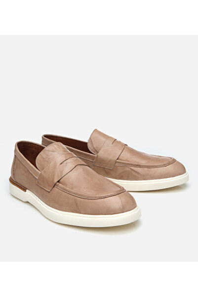 Hotiç Loafer clasic din piele pentru bărbați, bej, cu talpă ultra ușoară