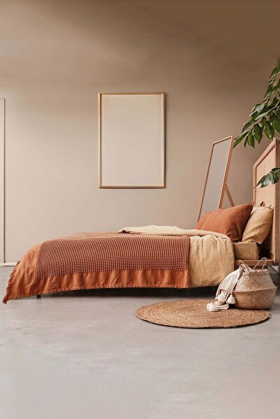 Barine Waffle Pamuk Yatak Örtüsü Tarcin 240x260