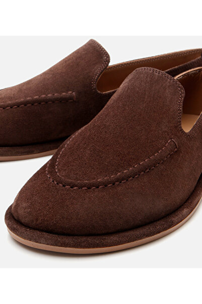 Hotiç Жіночі замшеві шкіряні коричневі повсякденні мокасини