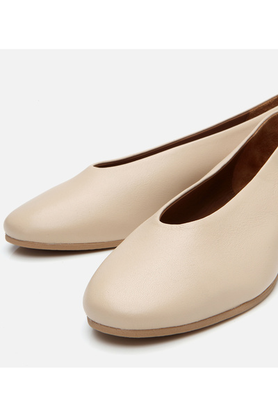 Hotiç Kadın Deri Bej Babet