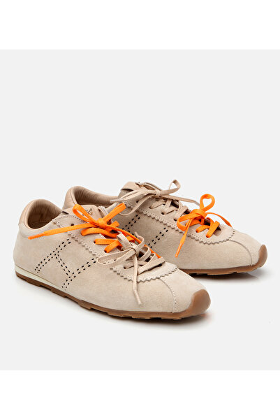 Hotiç Pantofi sport de damă din piele de căprioară bej