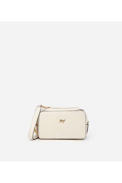 Hotiç Kadın Deri Ekru Mini Çanta