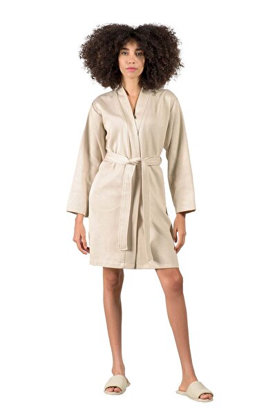 Barine Μπουρνούζι από βαμβάκι μπεζ μπακλαβά