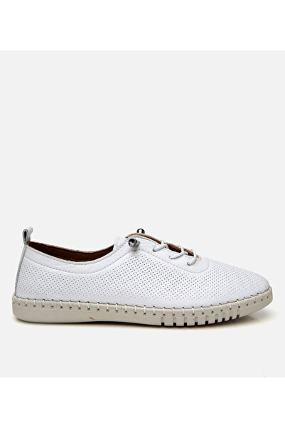 Hotiç Women's Leather White Comfort Shoes