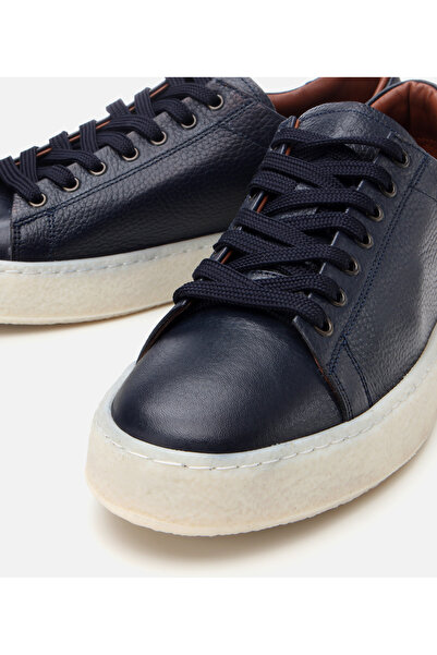 Hotiç Чоловічі шкіряні темно-сині кросівки