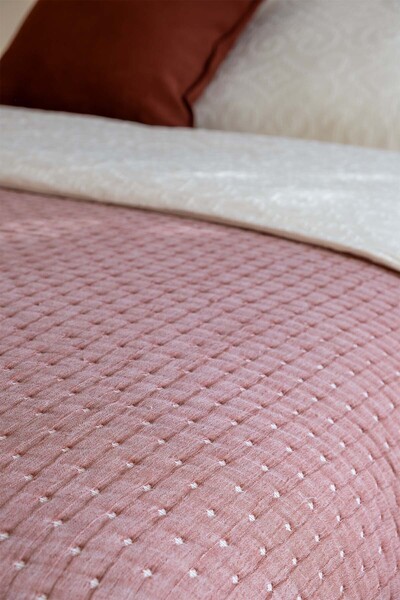 Barine Brick Color Dotty Cotton Bedspread - 240X260