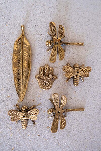 Barine Yusufçuk Şeklinde Pirinç Çubuk Tütsülük Gold