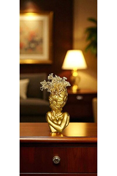 Seabysparkle Dekoratif Çiçek Yüzlü Kadın Biblo