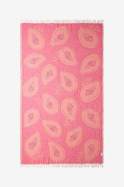 Barine Papaya Pamuk Peştamal Fuşya 90x160 - Keseli