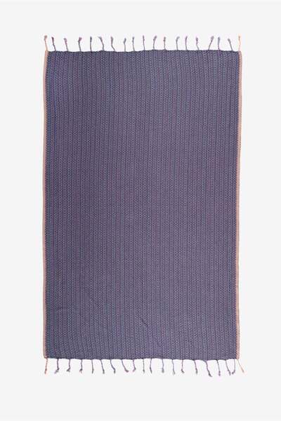 Barine Бавовняний пештемаль з меандровим візерунком, синій, 95x180