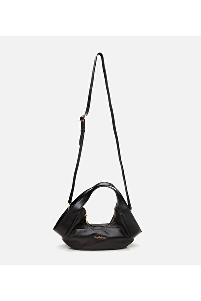 Hotiç Women's Leather Black Crossbody Bag