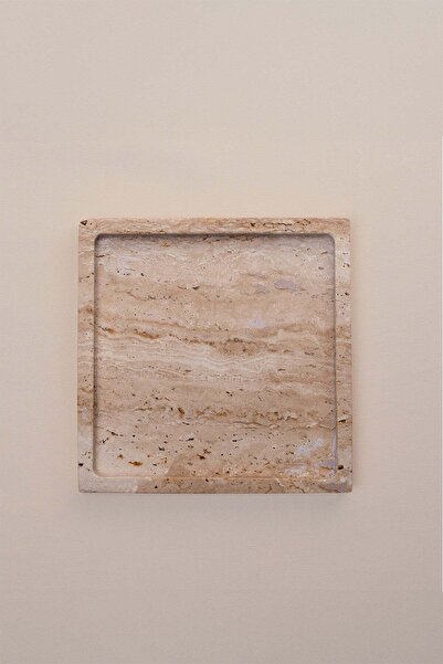 Barine Decorative Marble Tray Natural 18X18 cm