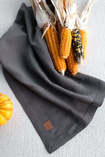 Barine Серветка з додаванням льону, 2 шт., антрацит, 45x45