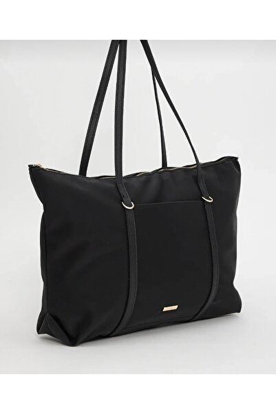 selma demir Geantă shopper neagră pentru femei cu fermoar