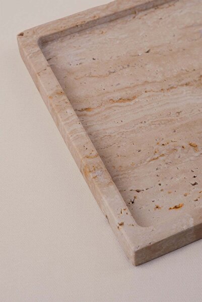 Barine Decorative Marble Tray Natural 18X18 cm