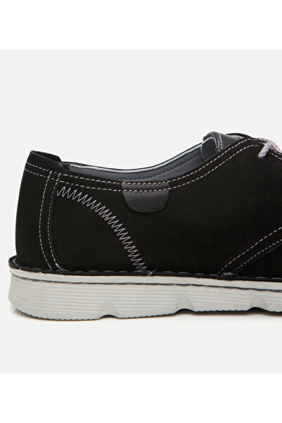 Hotiç Genuine Leather Black Men's Casual Shoes