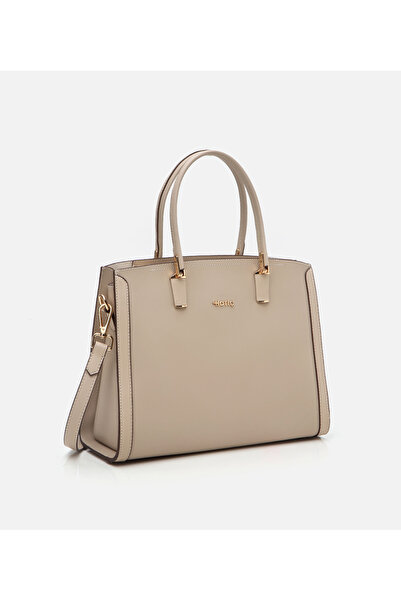 Hotiç Women's Beige Shoulder Bag with Strap
