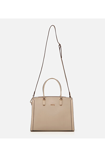 Hotiç Geantă de umăr cu curea bej pentru femei